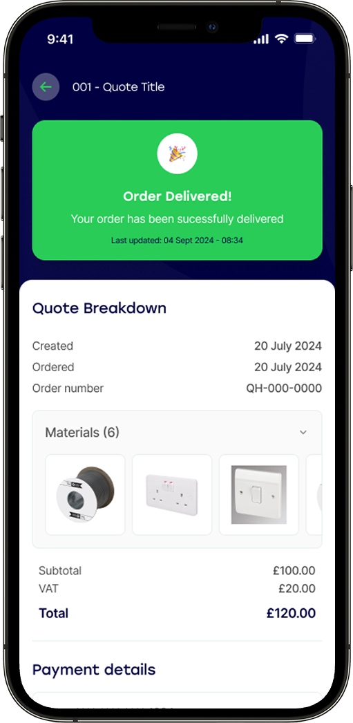 Order-delivered-quotehub-app